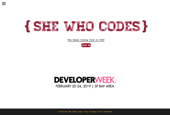 She Who Codes Webpage